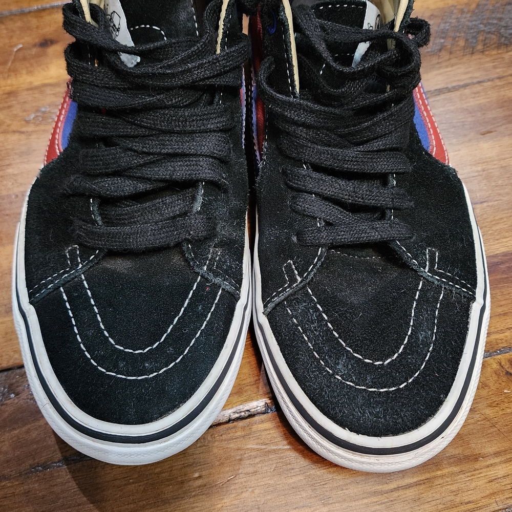 VANS SK8-Hi Comfycush Tri Tone Navy, Blue, Red Skate Shoes-Mens 7.5